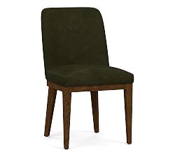 Open Box: Layton Leather Dining Side Chair - Vintage Amber Legs, Vintage Hunter