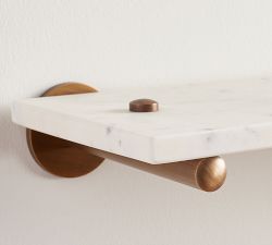 Linden Handcrafted Marble Shelf (24")