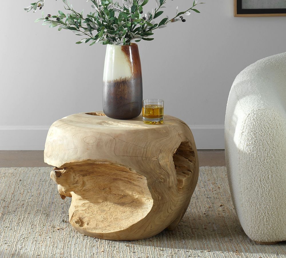 Martha Round Teak Side Table (24.5") by Pottery Barn