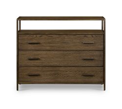 Modern Oak 3-Drawer Dresser (42")