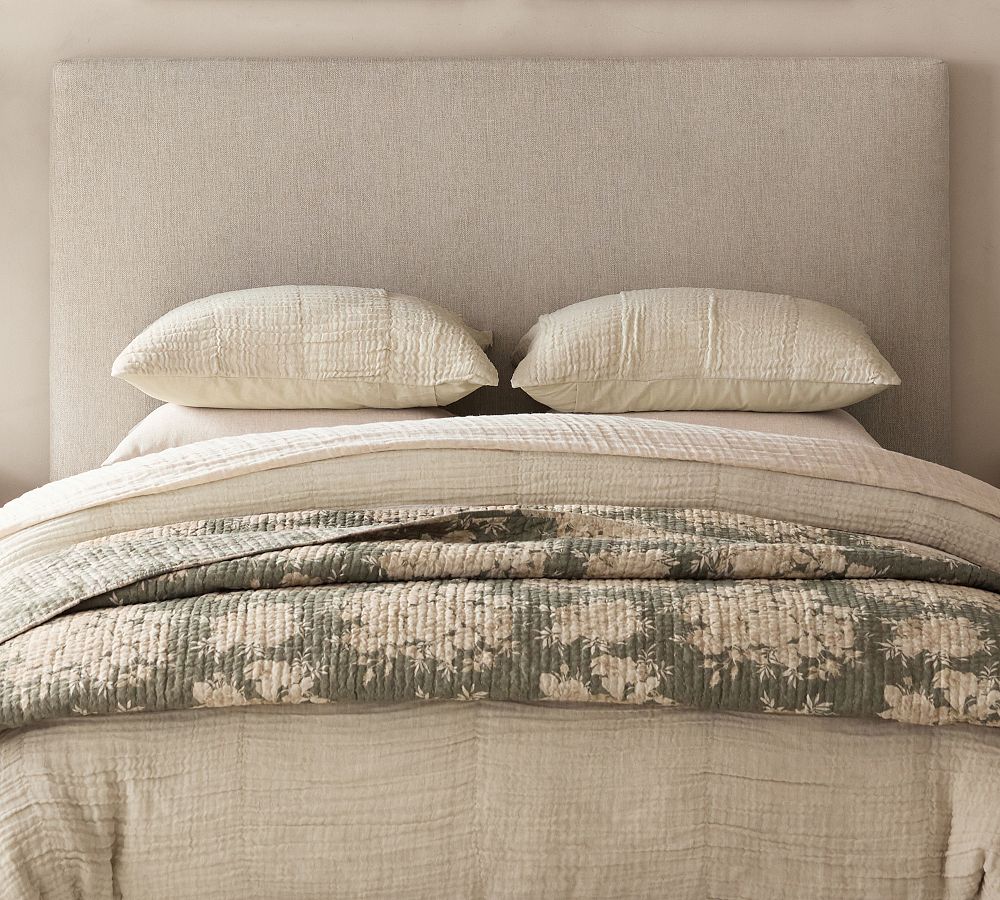 Raleigh Square Upholstered Wall Mounted Headboard by Pottery Barn