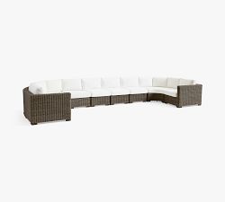 Huntington Wicker Square Arm 8-Piece Outdoor Sectional (212")