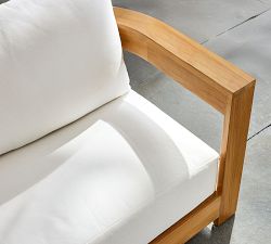 Malibu Teak Curved Outdoor Sofa (90")