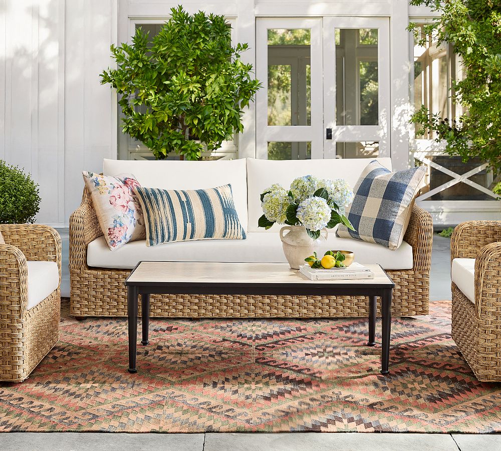 Boca Wicker Outdoor Sofa (81") by Pottery Barn