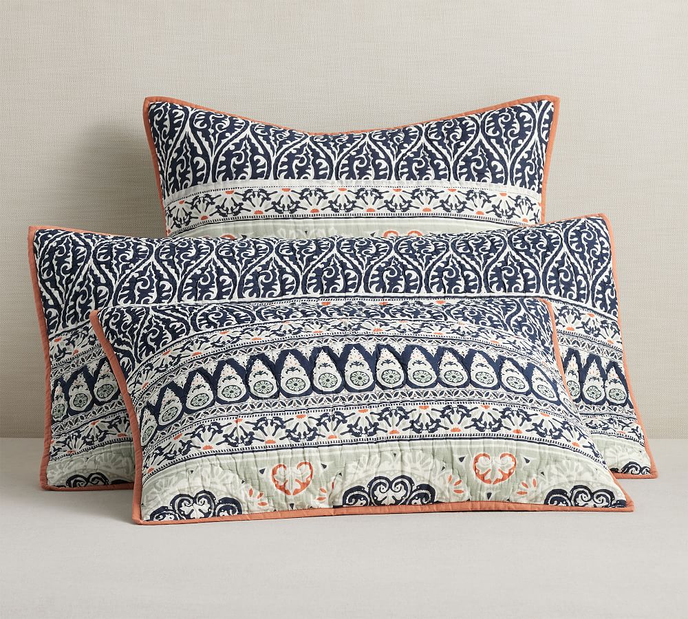 Pia Cotton Quilted Sham by Pottery Barn