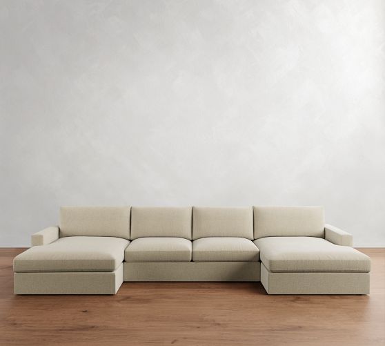 Westwood Square Arm Double Chaise Sectional (186") by Pottery Barn