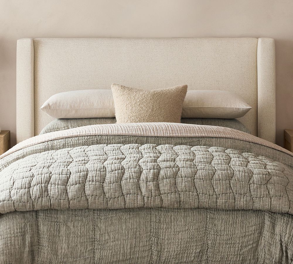 Harper Non-Tufted Upholstered Wall Mounted Headboard by Pottery Barn