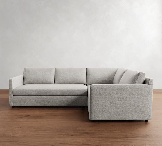 Pacifica Slim Arm 3-Piece Sectional (102"-106") by Pottery Barn