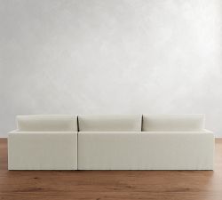 Westwood Slim Arm Slipcovered Chaise Sectional (131"&ndash;146")