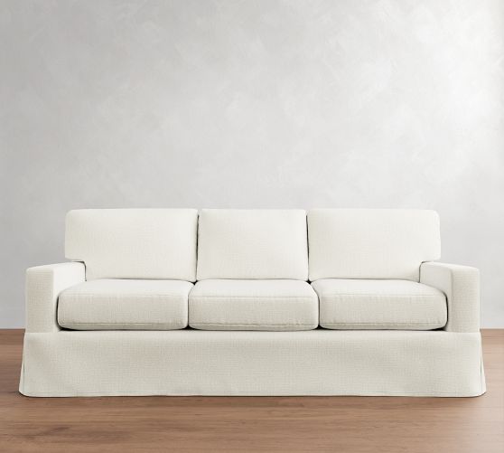 Buchanan Modern Square Arm Slipcovered Sofa (62"-90") by Pottery Barn