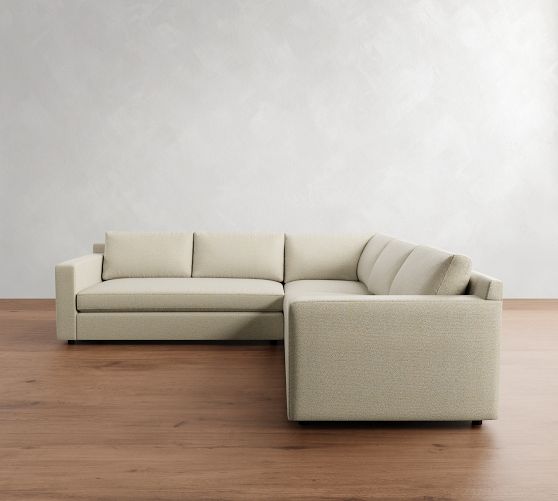 Pacifica Wide Arm 3-Piece L-Shaped Sectional (105"-109") by Pottery Barn