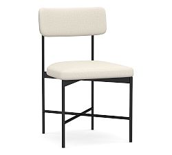 Open Box: Maison Upholstered Dining Side Chair - Performance Heathered Tweed Ivory, Antique Bronze Leg