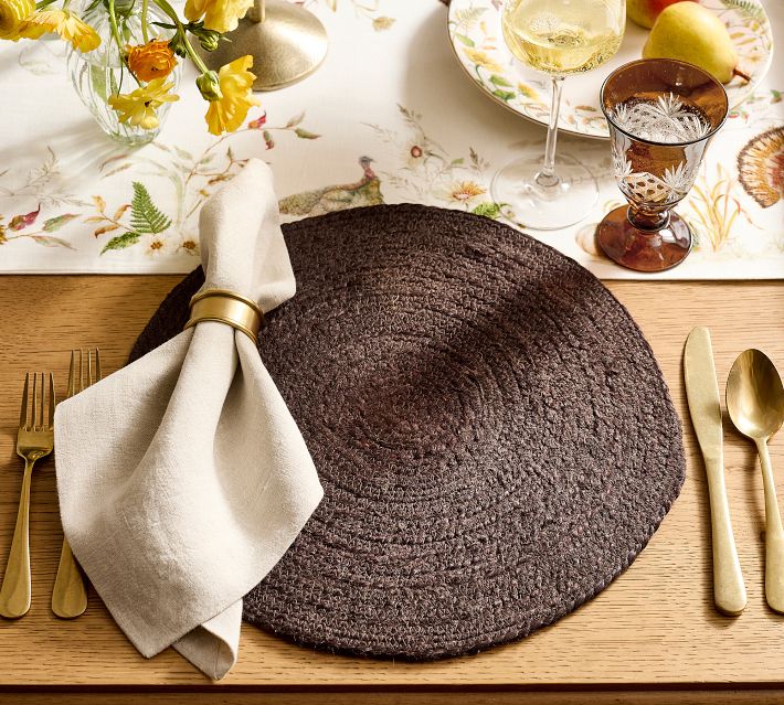 Chilewich Metallic Lace Round Placemats | Pottery Barn