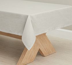 Open Box: Belgian Linen Tablecloth (70" x 126") - Soft Gray