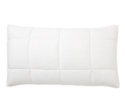 Open Box: European Flax Linen Waffle Comforter Shams, King, Set of 2 - White