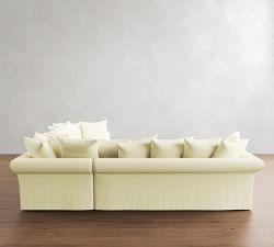 Windsor Slipcovered 3-Piece L-Shaped Sectional (123")