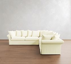 Windsor Slipcovered 3-Piece L-Shaped Sectional (123")