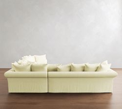 Windsor Slipcovered 3-Piece L-Shaped Wedge Sectional (134")