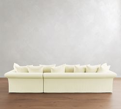 Windsor Slipcovered Chaise Sectional (132"&ndash;144")