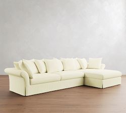 Windsor Slipcovered Chaise Sectional (132"&ndash;144")