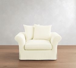 Windsor Slipcovered Swivel Chair