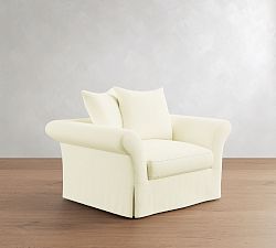 Windsor Slipcovered Swivel Chair