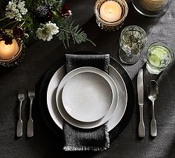 Modern Reactive Glaze Stoneware Appetizer Plates - Set of 4