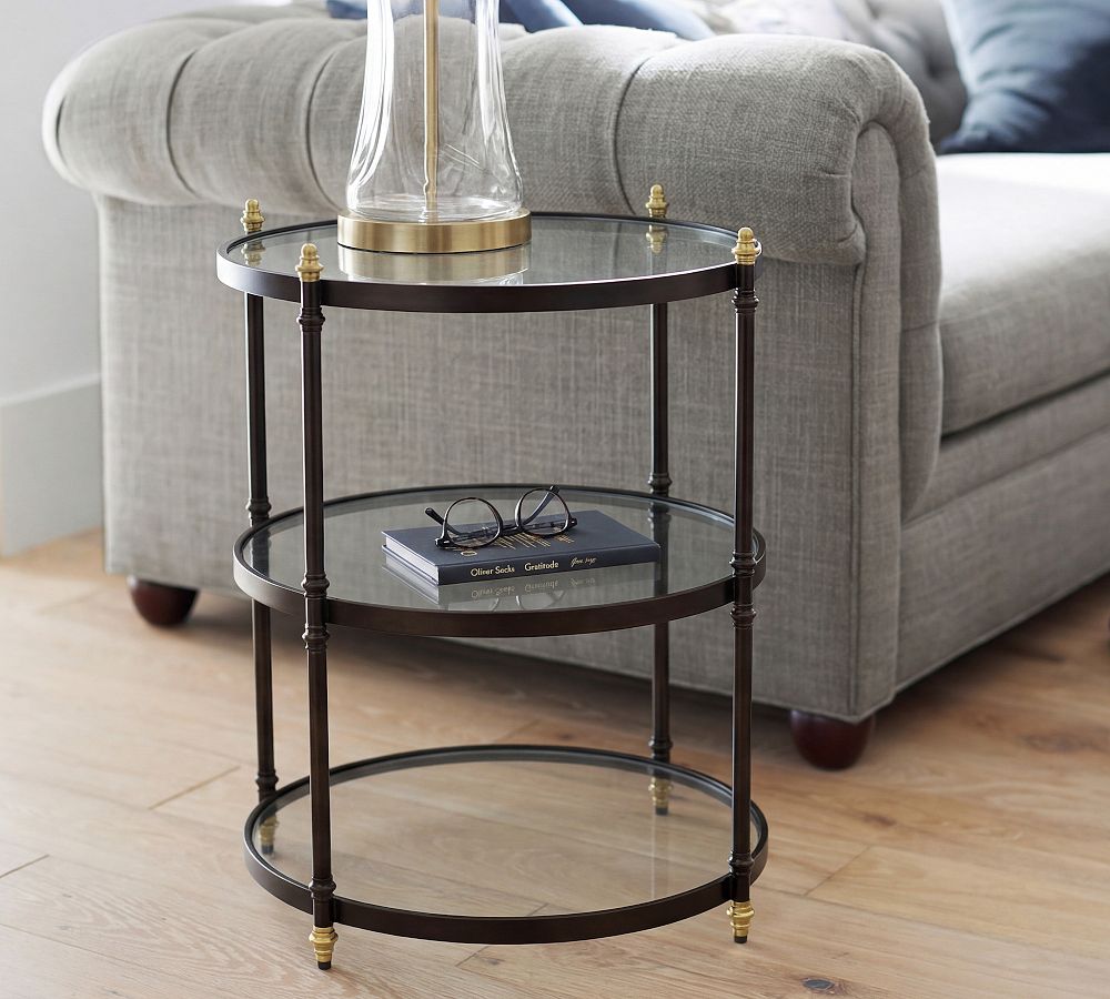 Marlette Round Metal Side Table (20") by Pottery Barn