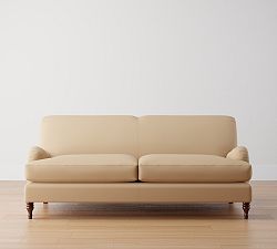 Open Box: Carlisle English Arm Tightback Sofa (80"), 2 Cushions - Performance Everydayvelvet Camel