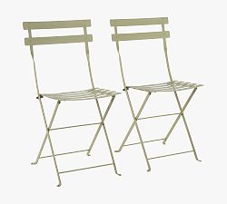Open Box: Fermob Metal Outdoor Bistro Chairs, Set of 2 - Willow Green