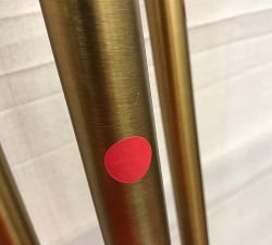Open Box: Somorset Hidden Connection Room Darkening Curtain Rod, 108" - 144", 1.25" Diam. -  Burnished Brass