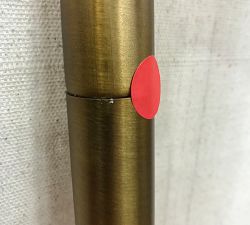 Open Box: Somorset Hidden Connection Room Darkening Curtain Rod, 108" - 144", 1.25" Diam. -  Burnished Brass