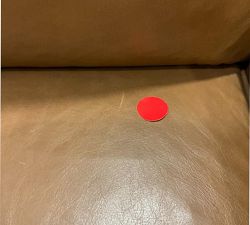 Open Box: Tyler Square Arm Leather Manual Tall Recliner with Nailheads (41") - Vintage Caramel, Espresso