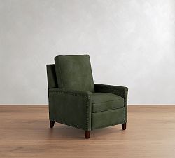 Open Box: Tyler Square Arm Leather Tall Manual Recliner with Nailheads - Vintage Hunter, Espresso