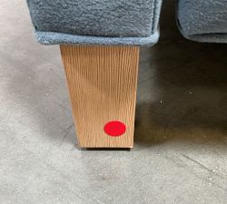 Open Box: Tyler Square Arm Upholstered Recliner without Nailheads - Performance Everydayvelvet Slate, Seadrift Finish