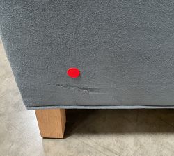 Open Box: Tyler Square Arm Upholstered Recliner without Nailheads - Performance Everydayvelvet Slate, Seadrift Finish