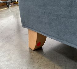 Open Box: Tyler Square Arm Upholstered Recliner without Nailheads - Performance Everydayvelvet Slate, Seadrift Finish