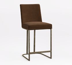 Jake Leather Metal Bar &amp; Counter Stools