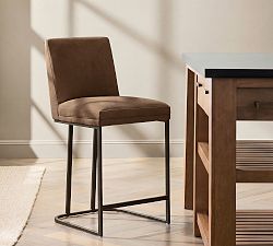 Jake Leather Metal Bar &amp; Counter Stools