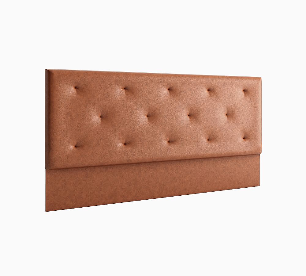 Diamond Tufted Leather Wall Mounted Headboard by Pottery Barn