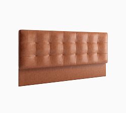Grid Tufted Leather Wall Mounted Headboard