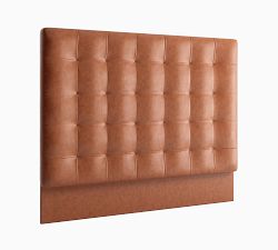 Grid Tufted Leather Wall Mounted Headboard