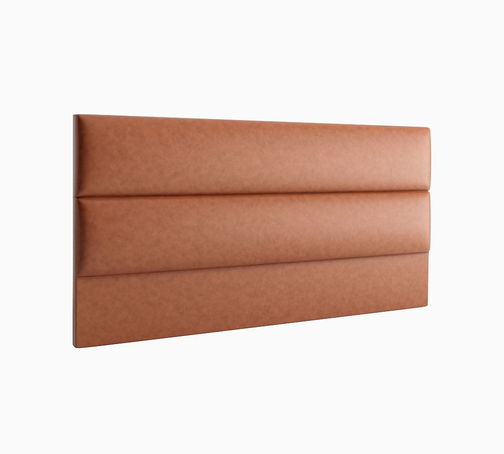 Panel Tufted Leather Wall Mounted Headboard by Pottery Barn