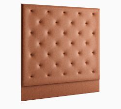 Diamond Tufted Leather Wall Mounted Headboard