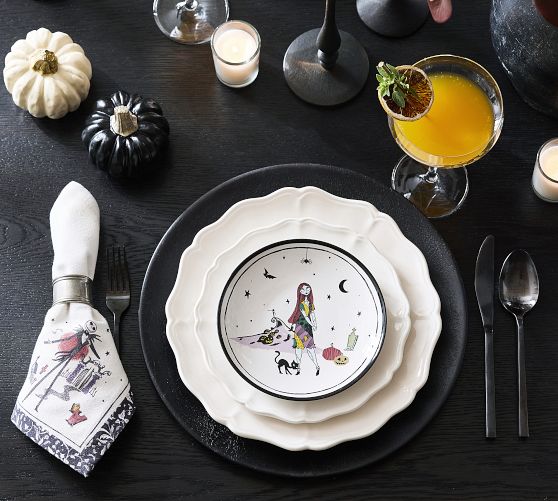 Nightmare Before Christmas Stoneware Sally Appetizer Plates - Set of 4 by Pottery Barn