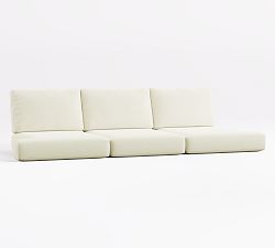 Open Box: Huntington Slope Arm Outdoor Sofa Cushion Cover ONLY - High Performance Seaqual, Plainweave Pearl
