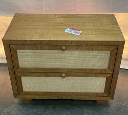 Open Box: Catalina Cane Nightstand (30") - Antique Umber