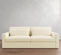 Open Box: Westwood Square Arm Grand Sofa (102"), 2x2 - Premium Performance Basketweave Ivory