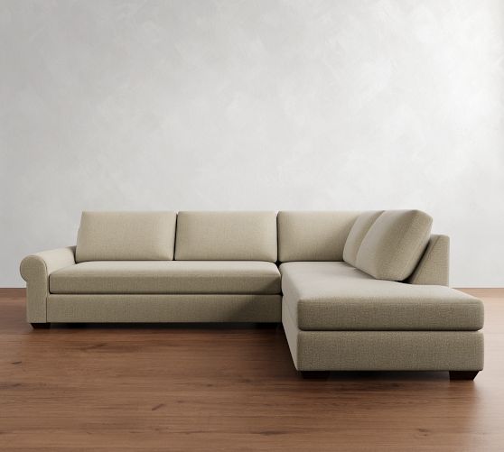 Big Sur Roll Arm Return Bumper Sectional (114"-146") by Pottery Barn