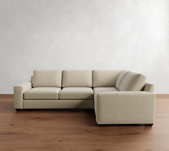 Big Sur Square Arm 3-Piece Sectional (114") by Pottery Barn